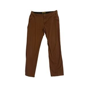 Men 34 FlyLow Fly Low Habitat Rust Brown Cotton Canvas Chino Pants Hike Outdoor